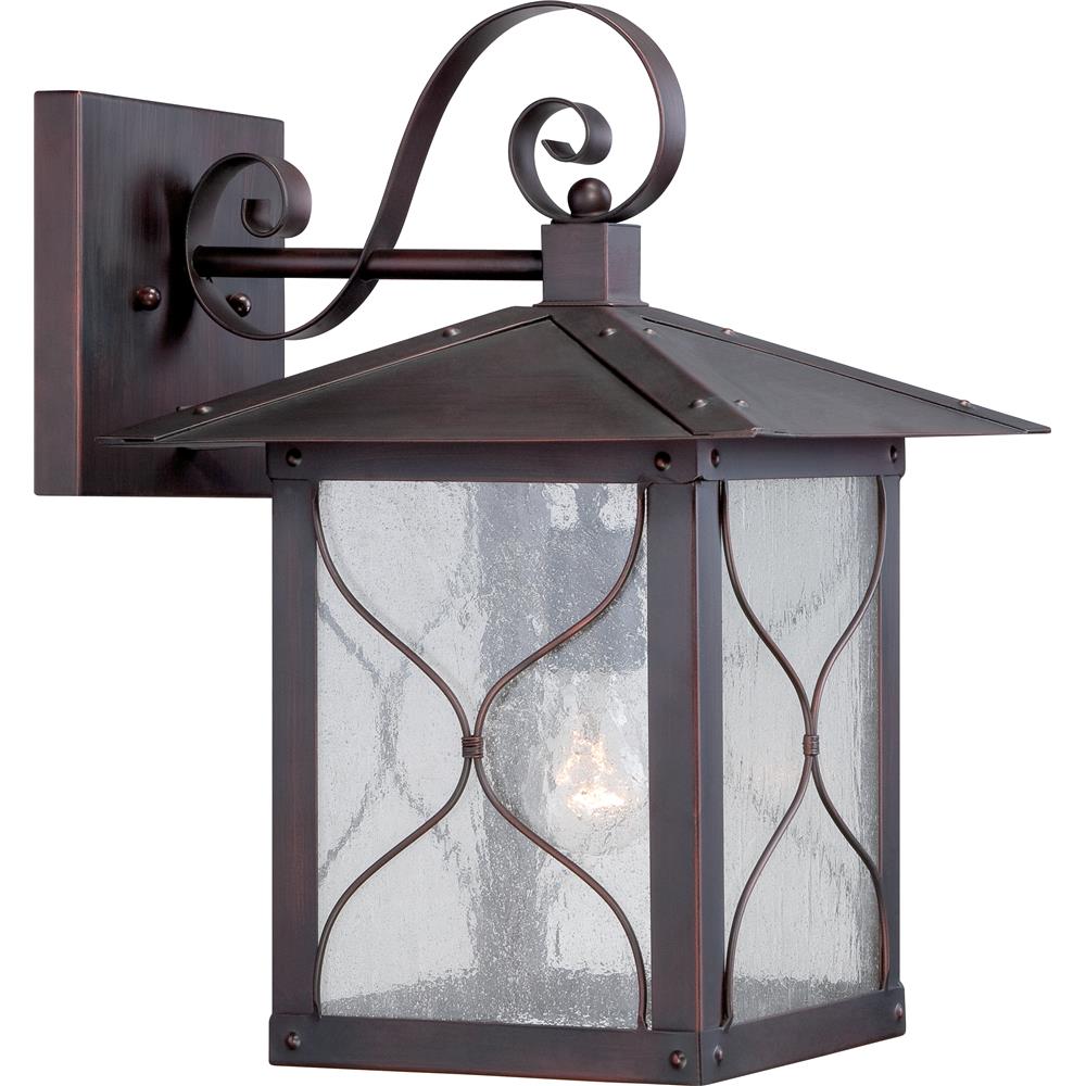 Nuvo Lighting 60/5613  Vega 1 Light 11" Outdoor Wall Fixture with Clear Seed Glass in Classic Bronze Finish